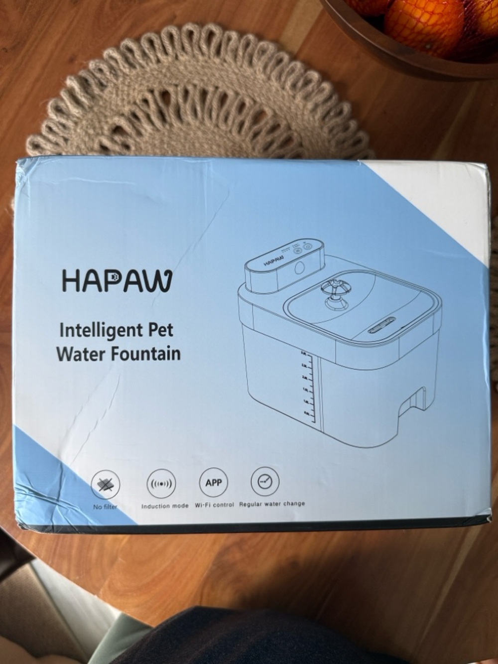NEW HAPAW Intelligent Pet Water Fountain - White with Clear Tank - Picture 4 of 5